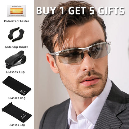 CLLOIO Aluminum Photochromic Sunglasses