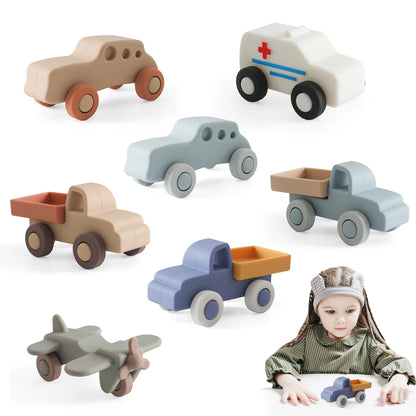 Silicone Car Teether Toy Educational Baby Teething Block