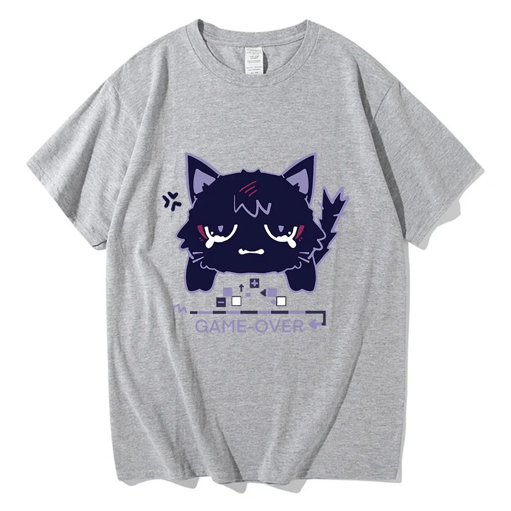 Unisex Genshin Impact T-Shirt | Scaramouche Cat Kawaii Graphic