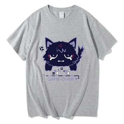 Unisex Genshin Impact T-Shirt | Scaramouche Cat Kawaii Graphic