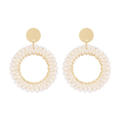 INKDEW Round Shape Drop Earrings for Women