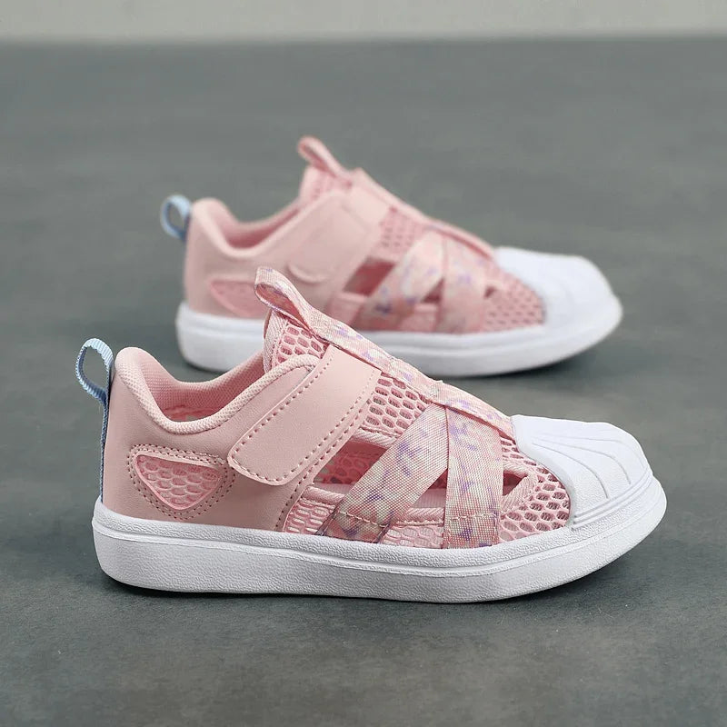 Girls Light Chunky Air Mesh Sneakers