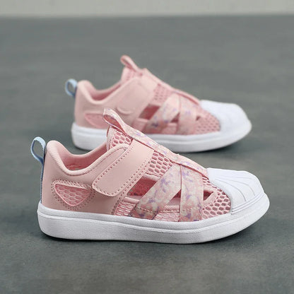 Girls Light Chunky Air Mesh Sneakers