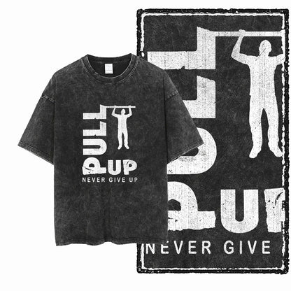 Bodybuilding Acid-Washed Graphic T-Shirt | Vintage Streetwear Unisex Tee