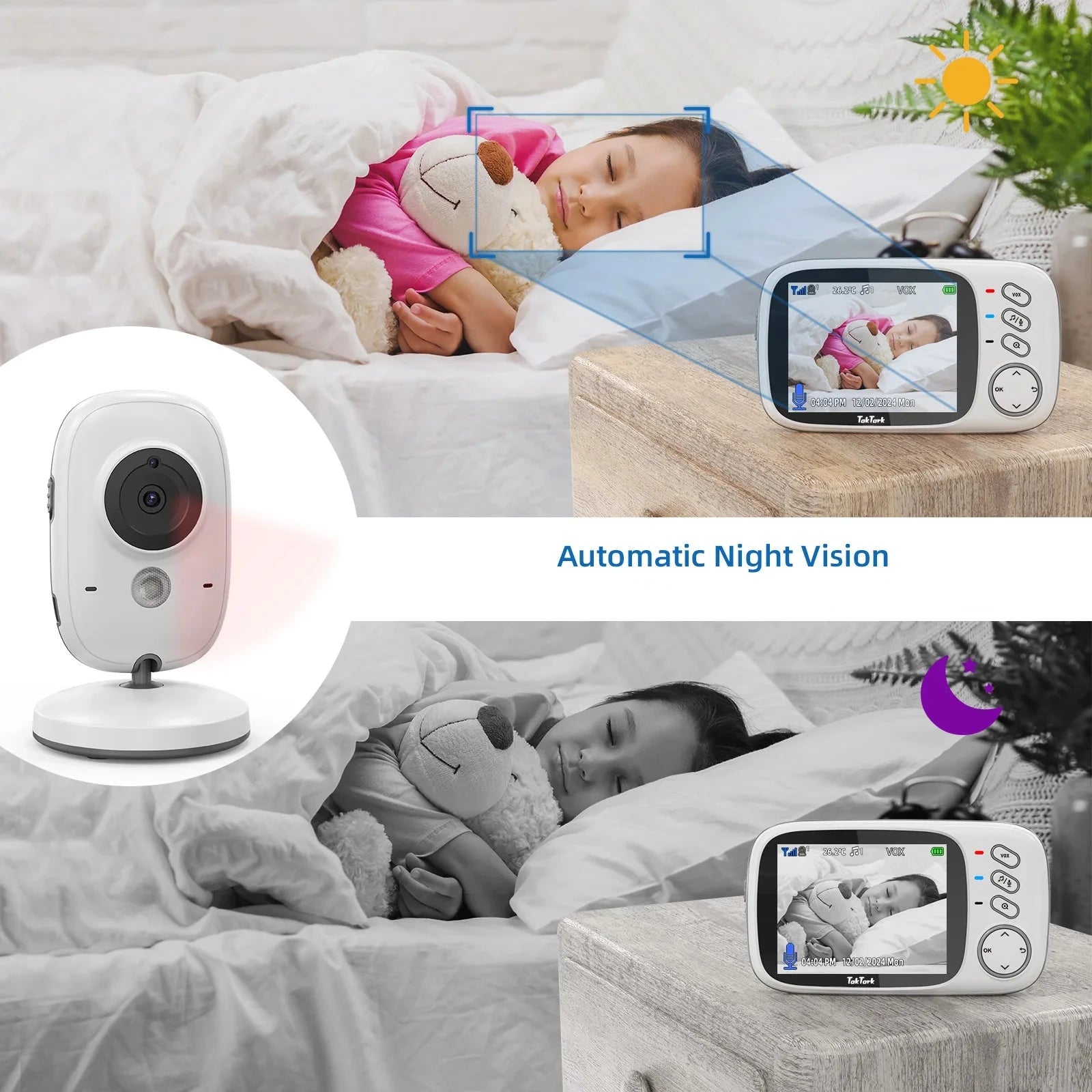 TakTark 3.2 Inch Wireless Video Baby Monitor