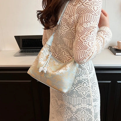Embroidered Chinese Style Canvas Handbag