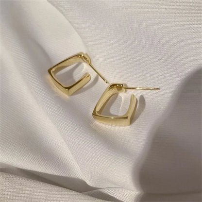 Gold Irregular U-Shaped Studs for Women