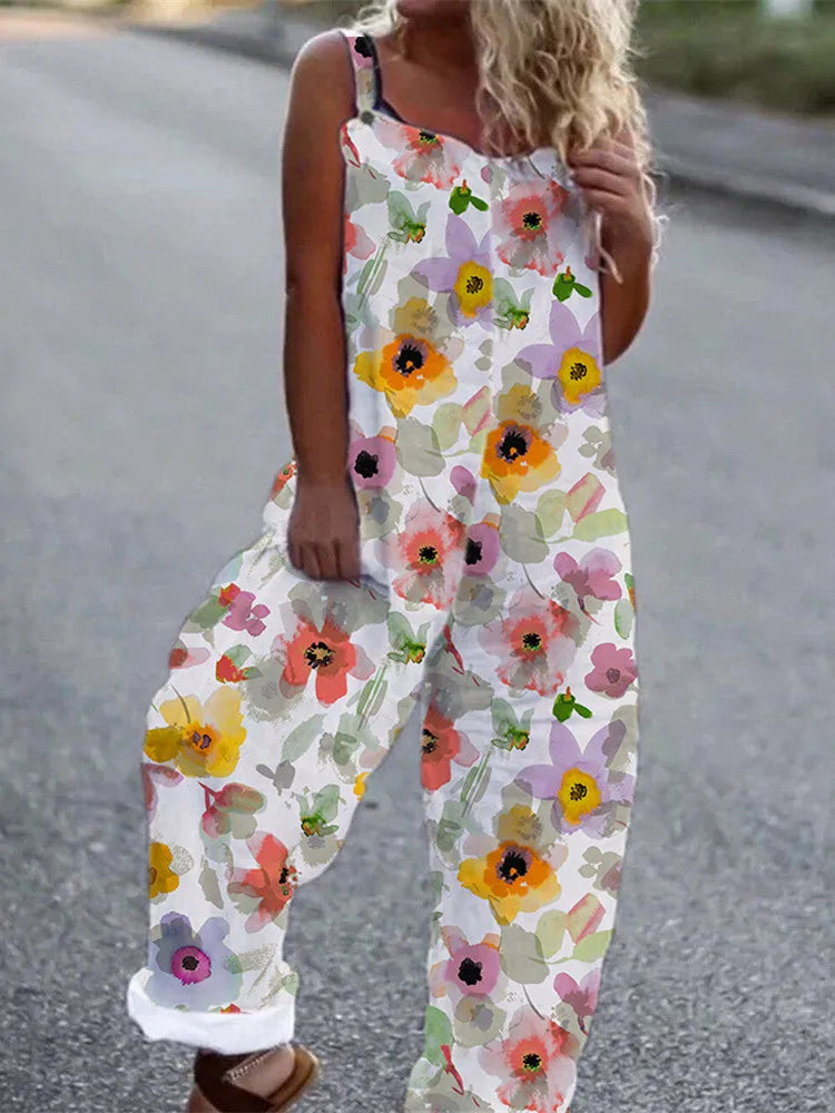 Elegant Vintage Floral Print Women&