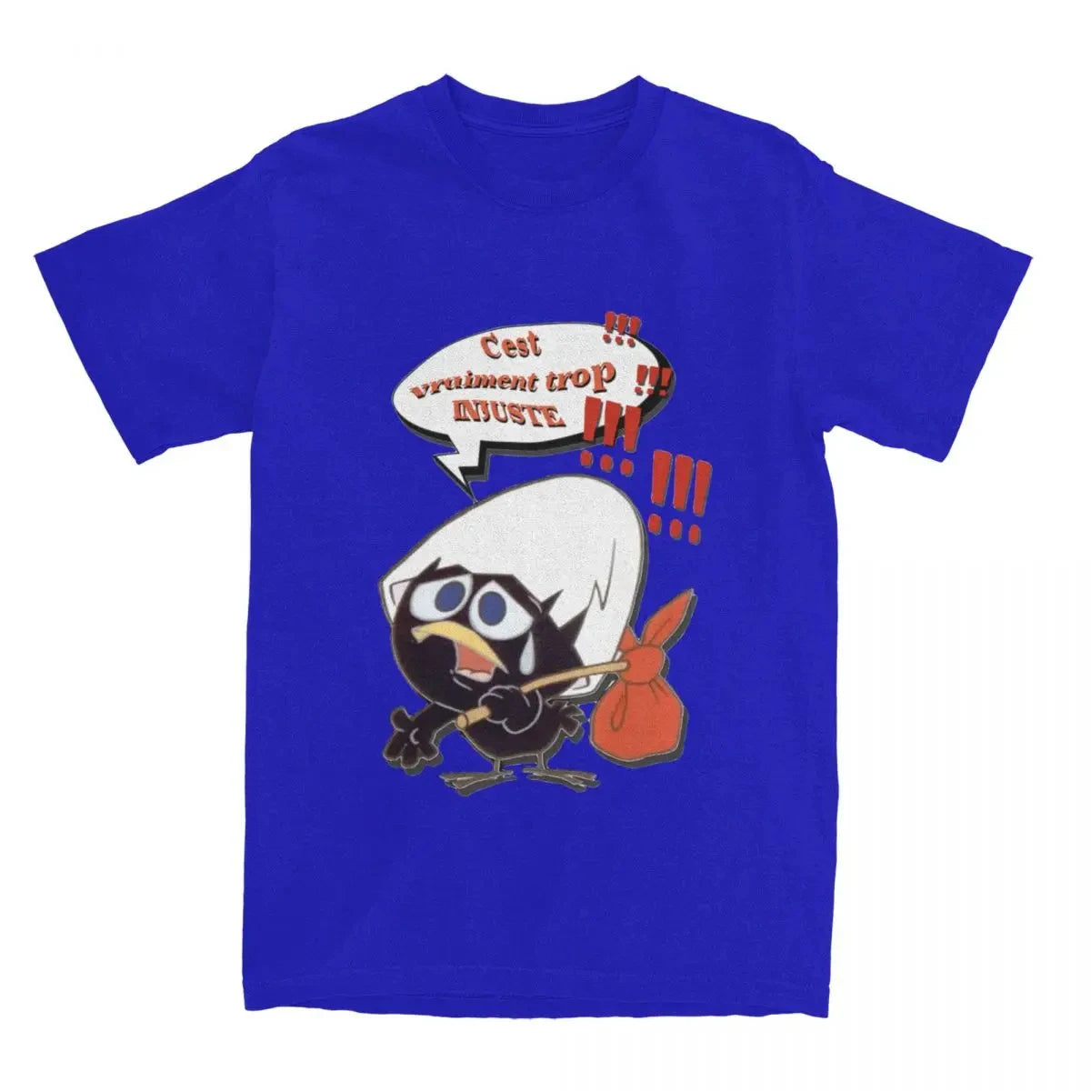 Calimero Cartoon Chicken T-Shirt | Men’s Cotton Casual Short Sleeve Streetwear Tee