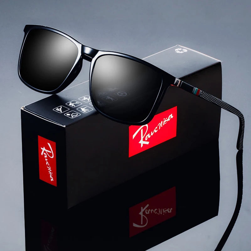Men’s Polarized Square Sunglasses – UV400 Luxury Designer Eyewear