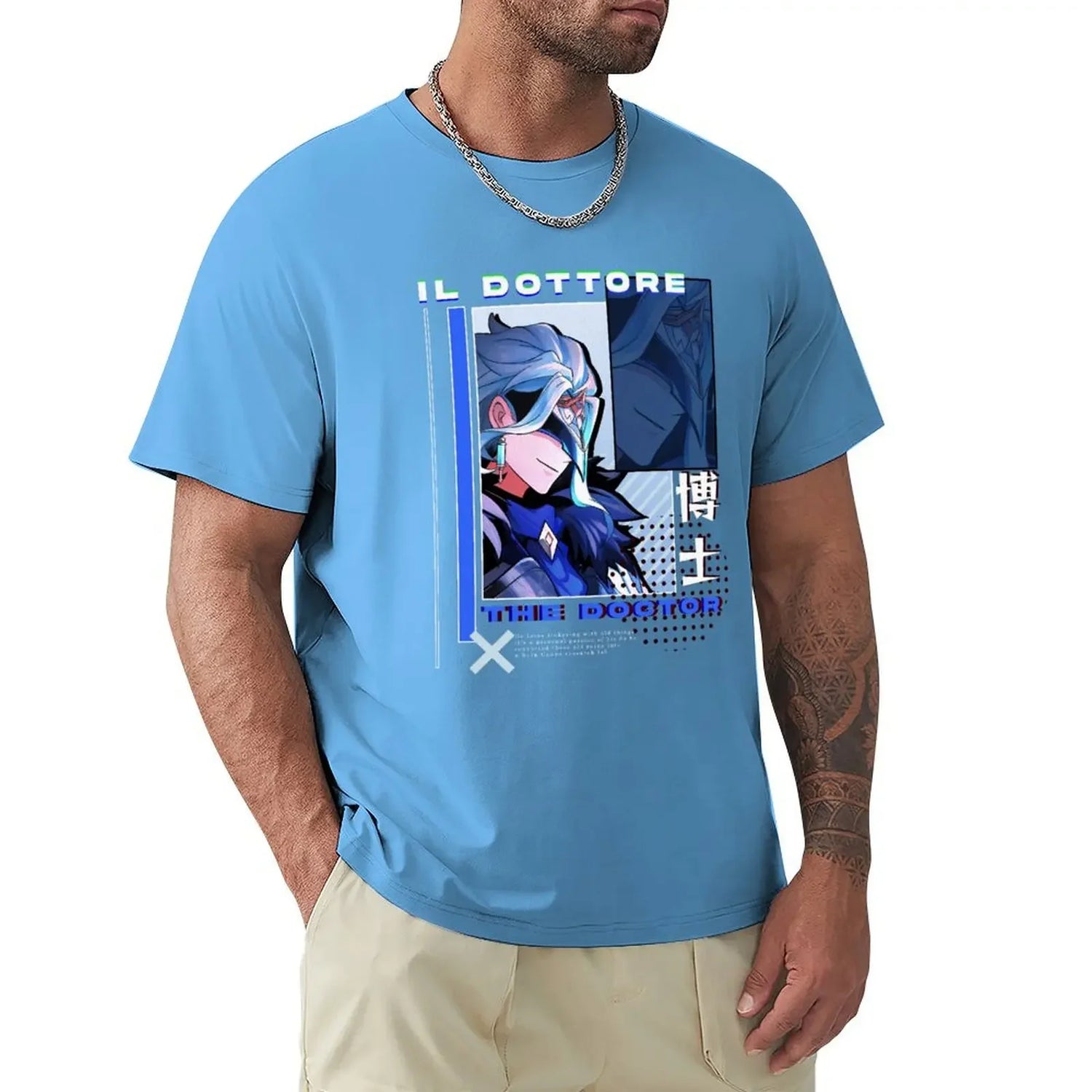 Men’s Genshin Impact Dottore T-Shirt | Oversized Casual Graphic Tee