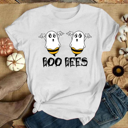 Women’s Harajuku Funny Bees T-Shirt | Casual Short Sleeve Cartoon Print Tee
