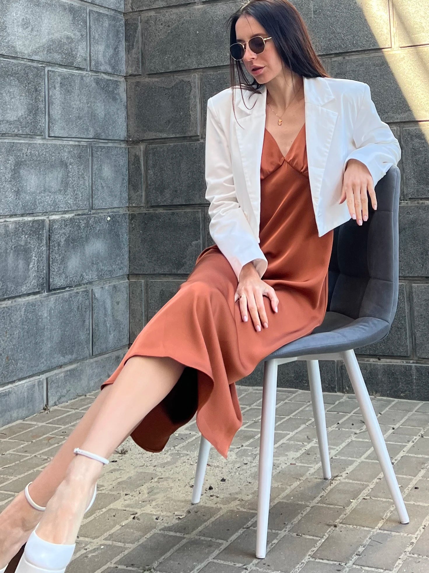 Backless Dress with Crystal Thong &amp; G String