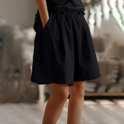 Women’s Summer Loose Wide-Leg Shorts | High Waist Casual Jogging &amp; Beach Shorts