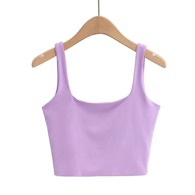 Women’s Summer Sleeveless Square Neck Tank Tops – 6 Colors