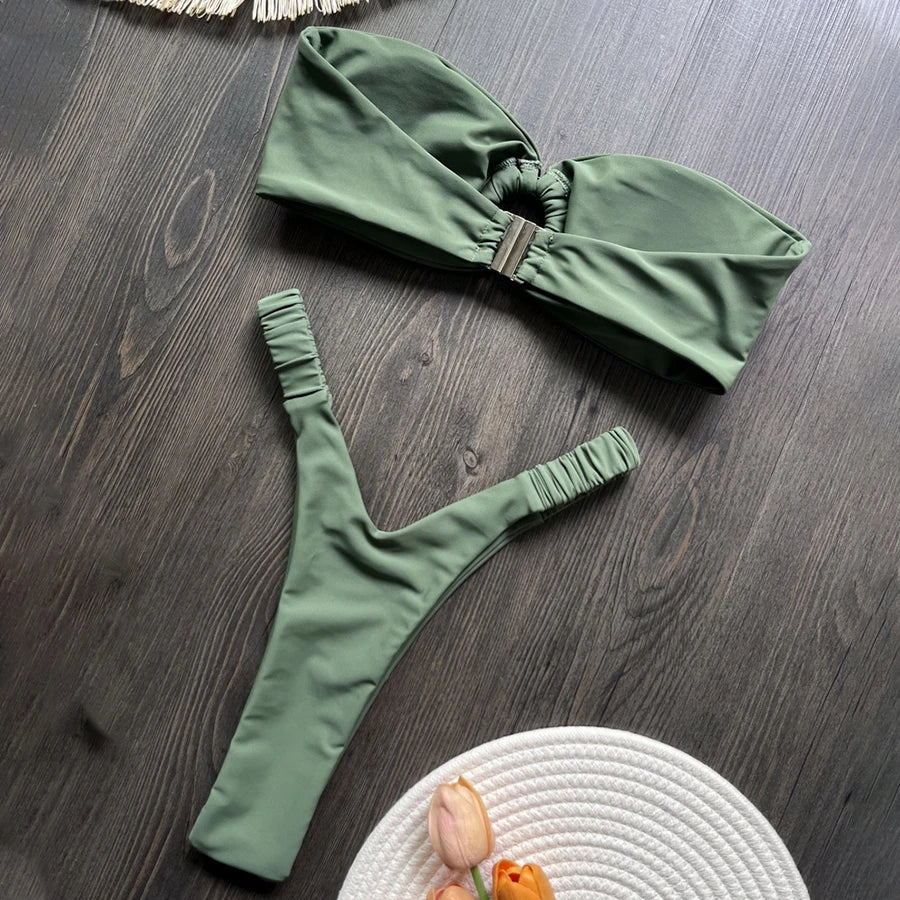Sexy Bandeau Brazilian Swimsuit for Women