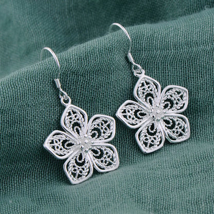 Sterling Silver Heart Stud Earrings for Women