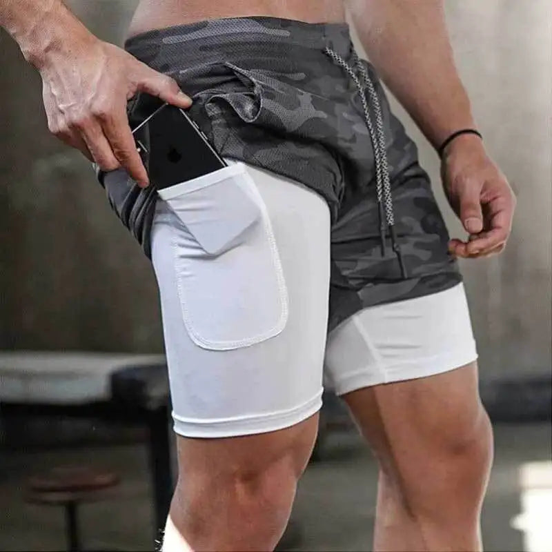 Men’s 2-in-1 Double Layer Sports Shorts
