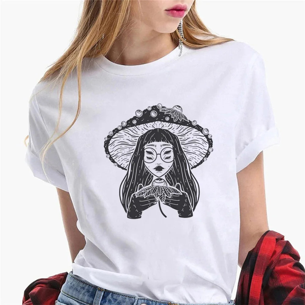 Goblincore t shirt women graphic designer t-shirts girl harajuku clothes
