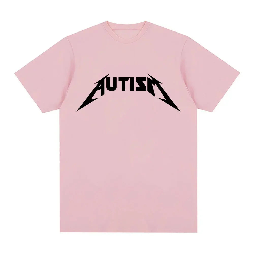 Autism Metal Rock Meme T-Shirt | Oversized Hip Hop Streetwear Unisex Tee