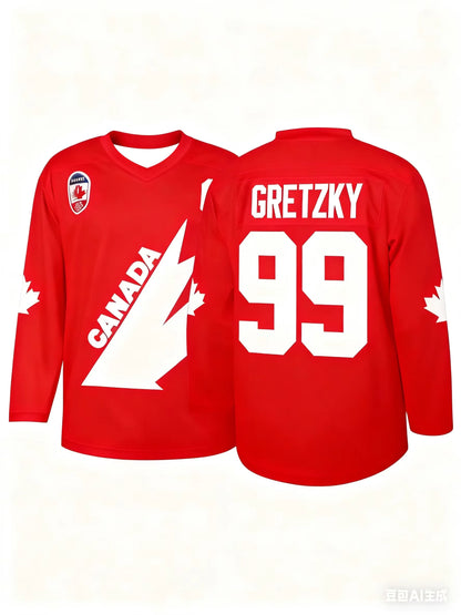 Men’s Ice Hockey Jersey | Green 3D Printed Quick-Dry Long-Sleeve Top