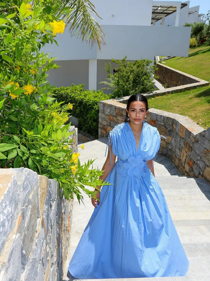 Blue Summer Sheath Dress