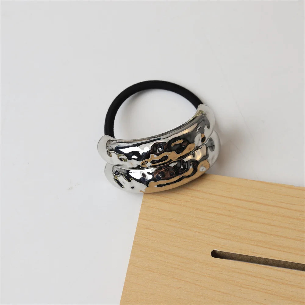 Irregular Golden Metal Hair Band for Women &amp; Girls