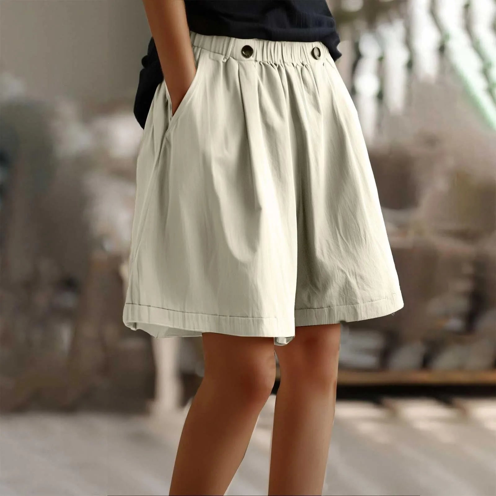 Women’s Summer Loose Wide-Leg Shorts | High Waist Casual Jogging &amp; Beach Shorts