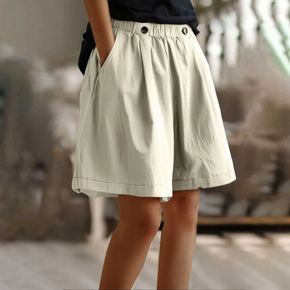 Women’s Summer Loose Wide-Leg Shorts | High Waist Casual Jogging &amp; Beach Shorts