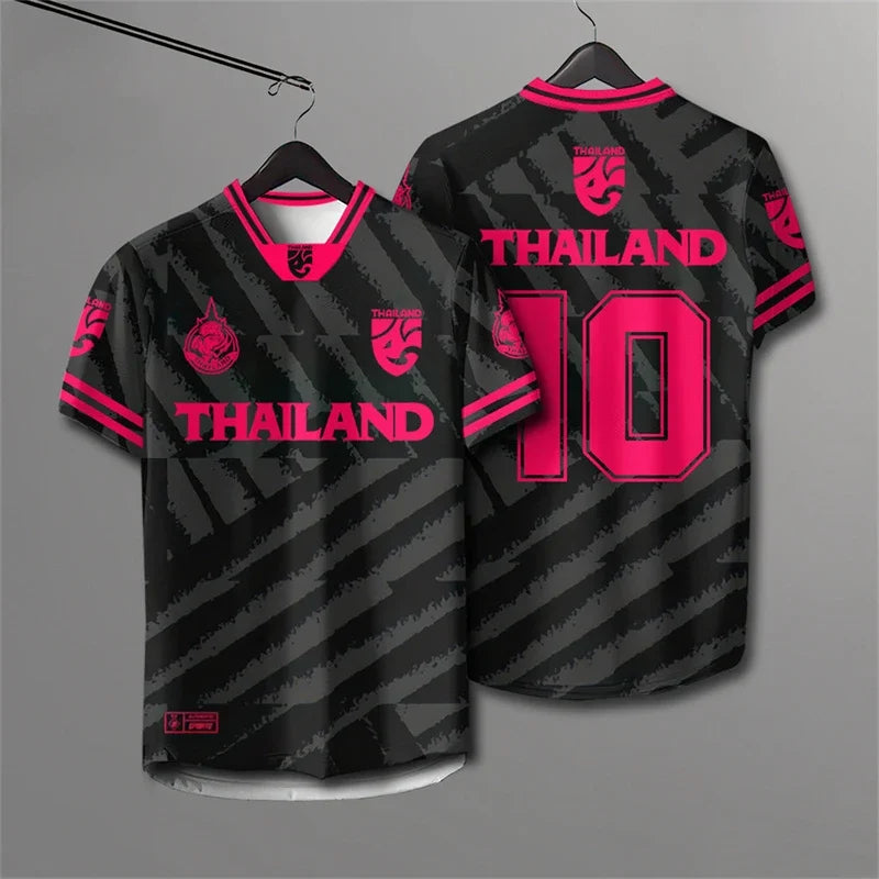 Elephants Thailand 3D Printed Rugby T-Shirt | Summer Breathable Short Sleeve Unisex Tee