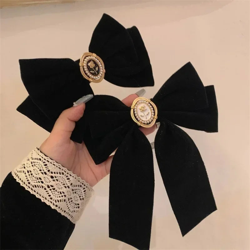 Elegant Velvet Bow Hair Clip for Women