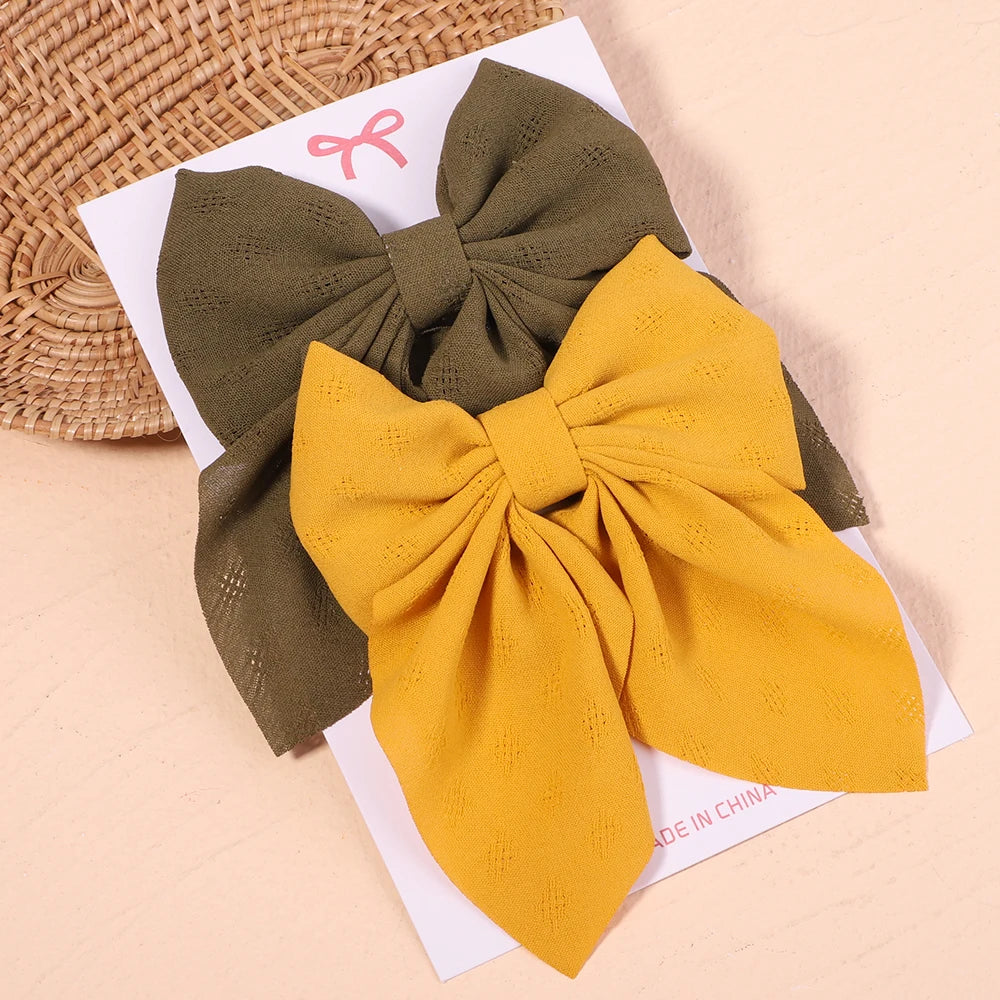 2-Piece Bowknot Hair Clip Set for Women &amp; Girls