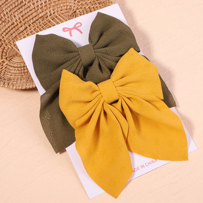 2-Piece Bowknot Hair Clip Set for Women &amp; Girls