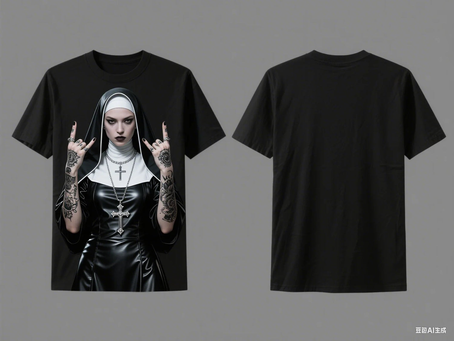Halloween Devil Nun 3D Graphic T-Shirt – Quick-Dry Unisex Tee