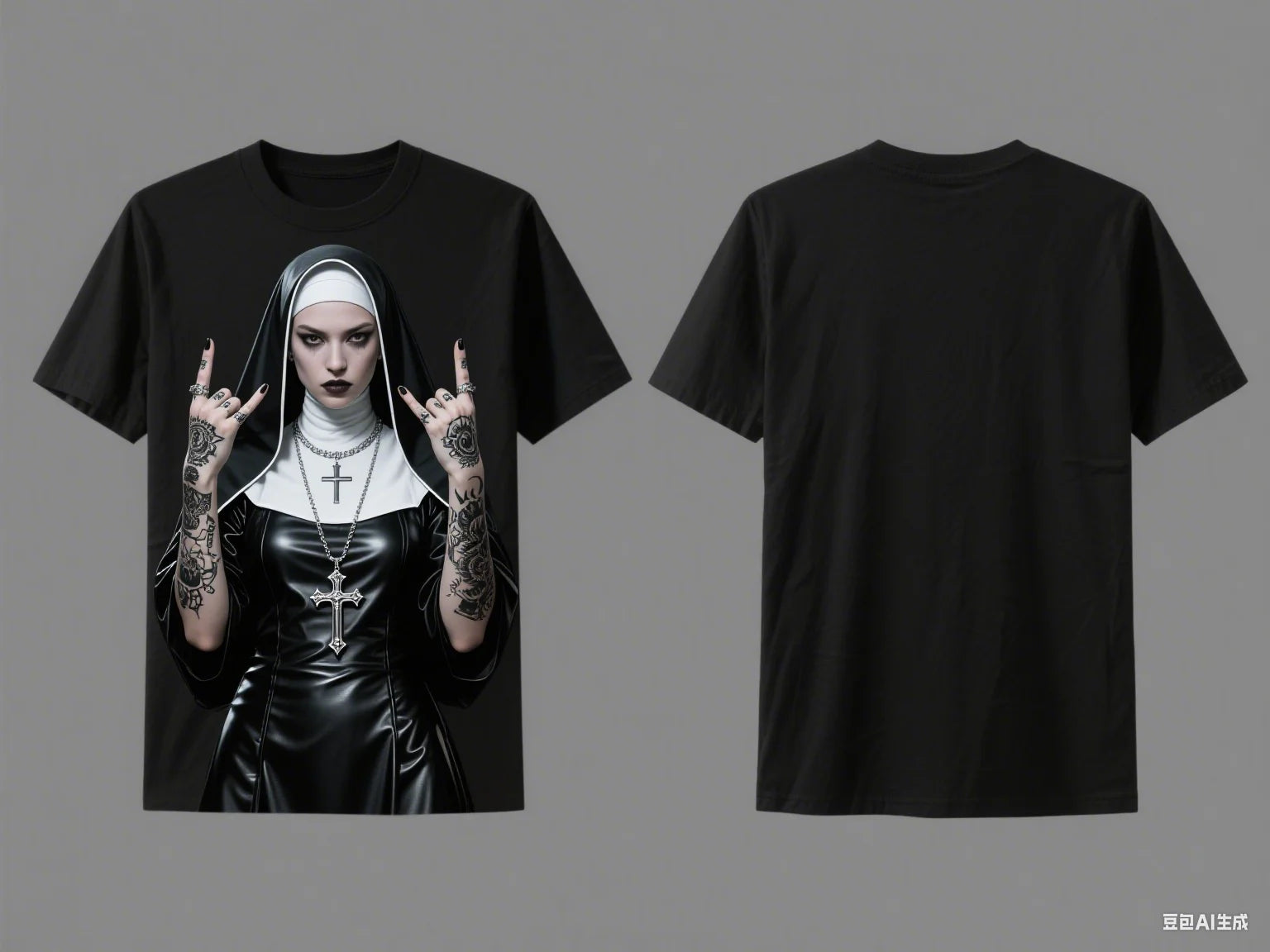 Halloween Devil Nun 3D Graphic T-Shirt – Quick-Dry Unisex Tee