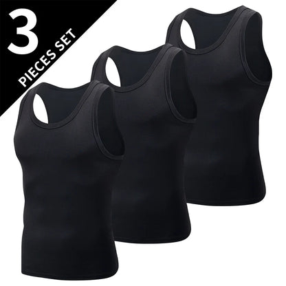 Men’s Classic Black &amp; White Tank Top – Casual Sports Vest