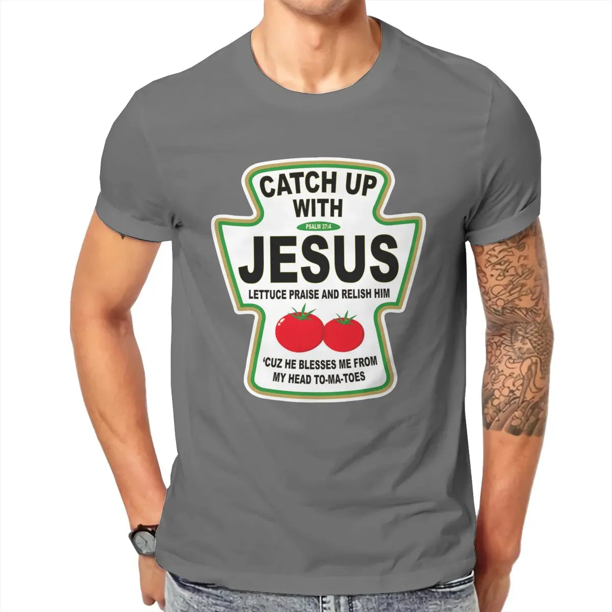 Christian Catch Up With Jesus Ketchup Men&