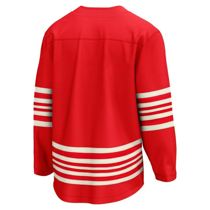 Hockey Jersey Iconic Winged Wheel Logo Long-Sleeve 3D HD Print Shirt | Unisex Fan Apparel