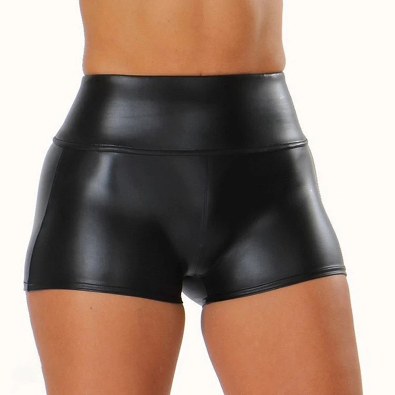 Women’s High-Waist PU Leather Shorts | Sexy Club Summer Wear