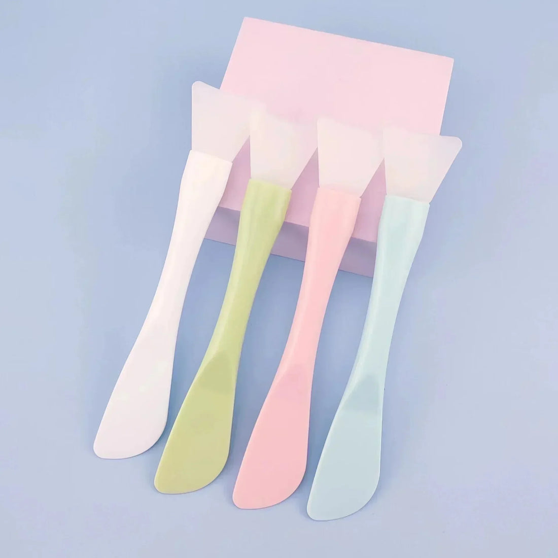 Double Head Silicone Facial Mask Brush &amp; Scraper