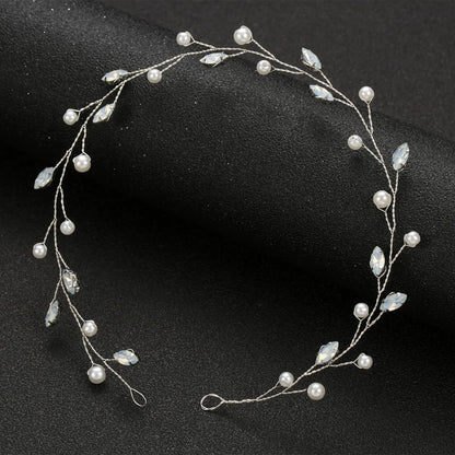 Elegant Crystal &amp; Pearl Bridal Headband for Women