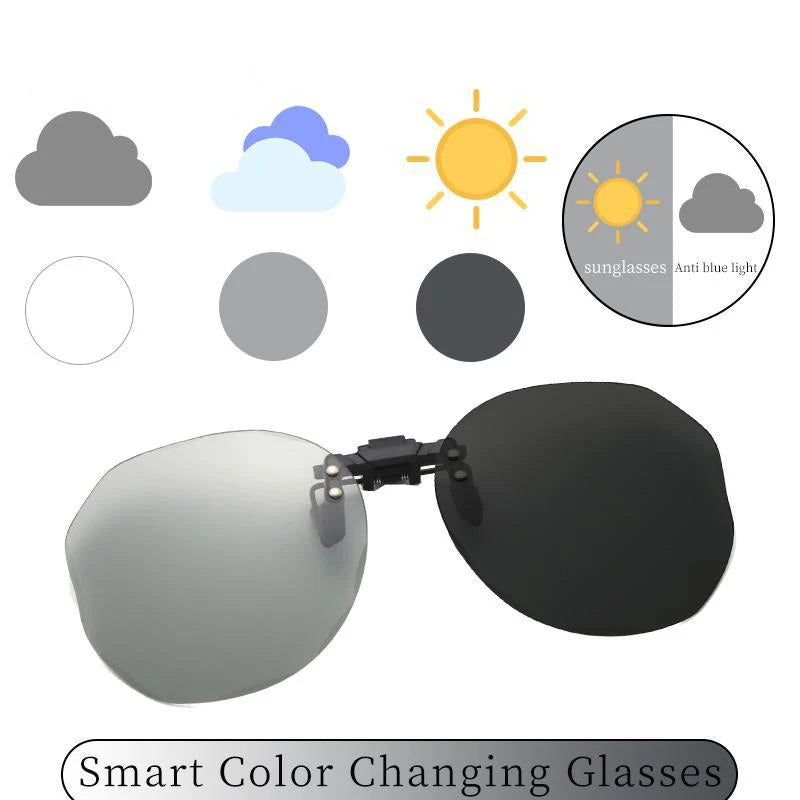 Polarized Clip-On Sunglasses – Men &amp; Women Photochromic UV400 Outdoor Eyewear