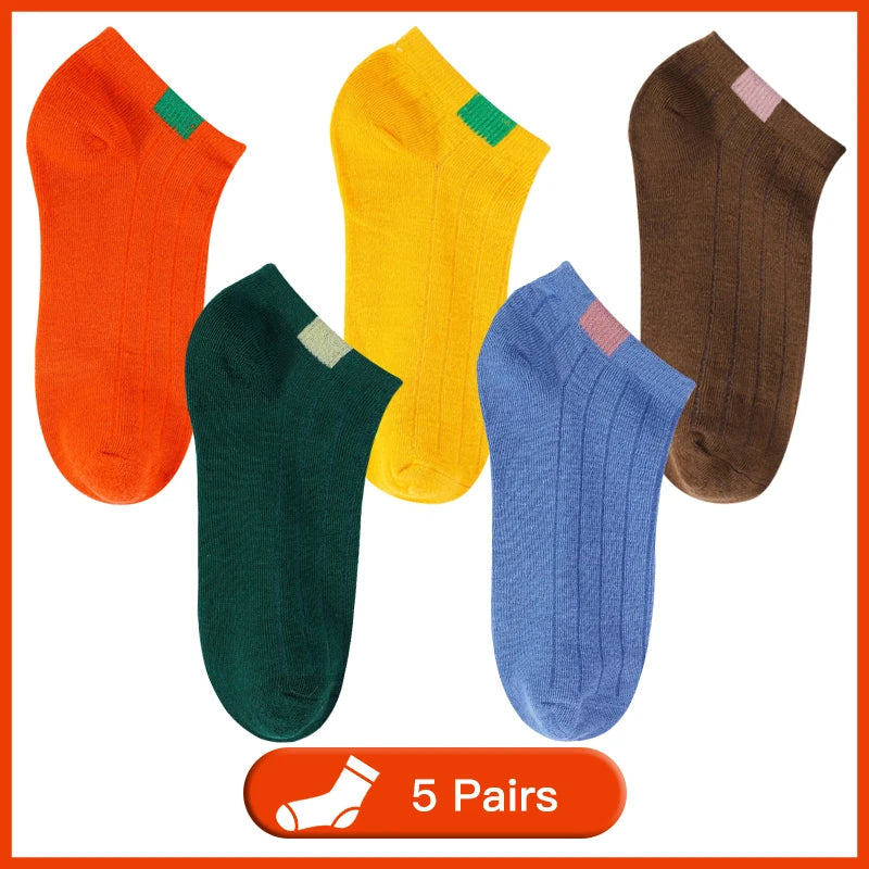 Women’s Solid Casual Cotton Ankle Socks - Amazing G