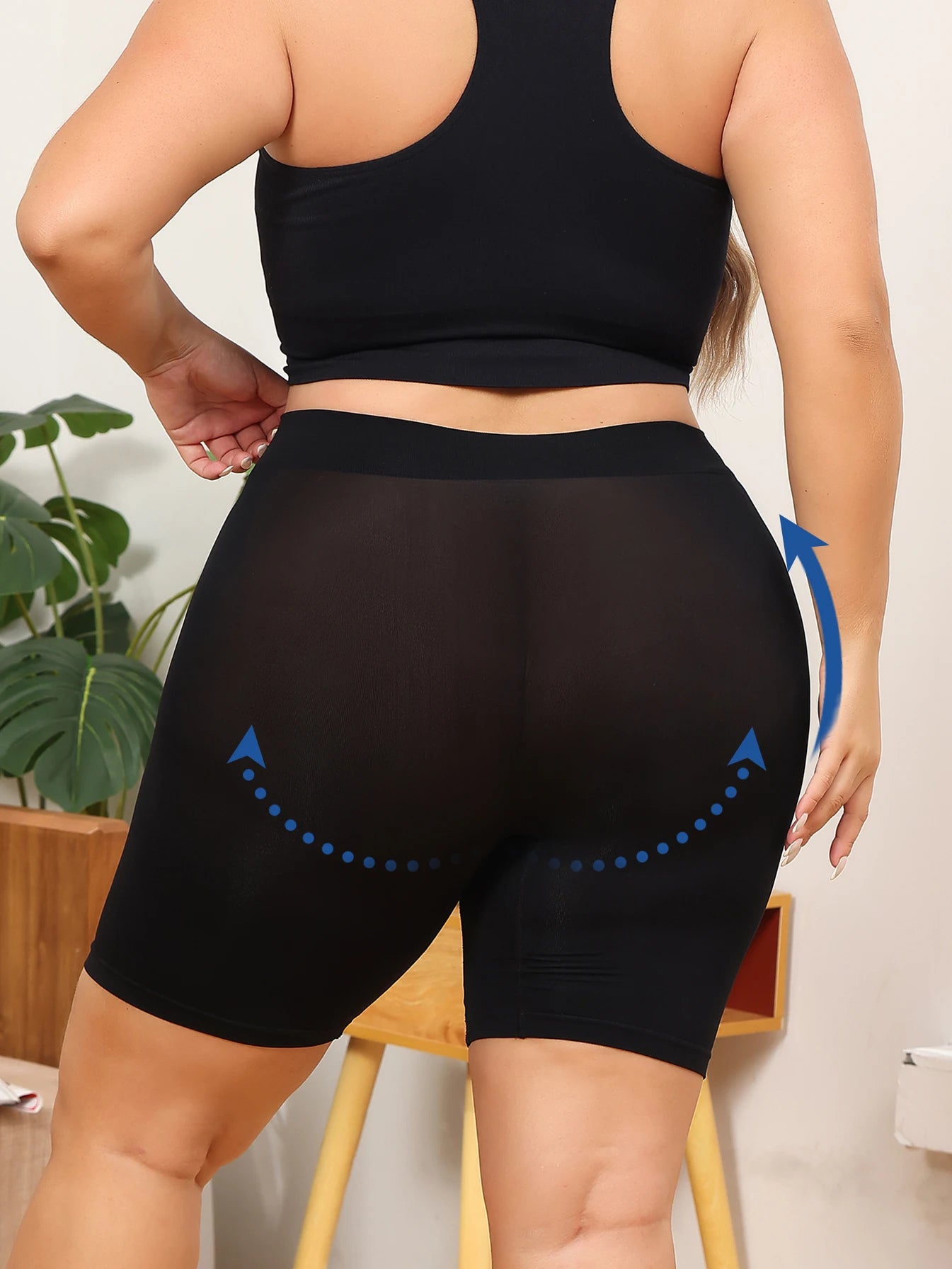 Plus-Size Women’s Tummy Control Shorts | Butt-Lifting Safety Shorts