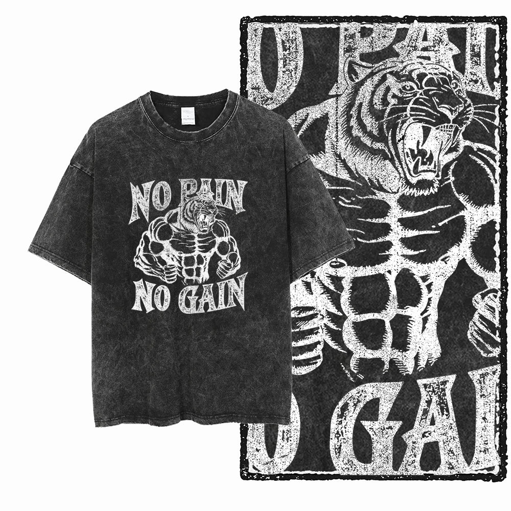 Bodybuilding Acid-Washed Graphic T-Shirt | Vintage Streetwear Unisex Tee