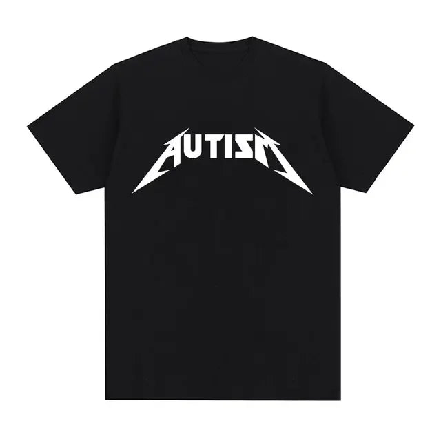 Autism Metal Rock Meme T-Shirt | Oversized Hip Hop Streetwear Unisex Tee