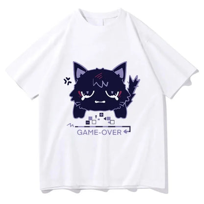 Unisex Genshin Impact T-Shirt | Scaramouche Cat Kawaii Graphic