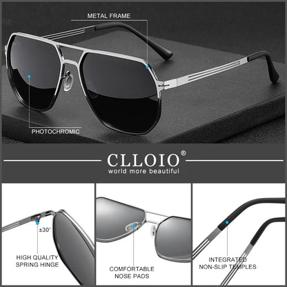 CLLOIO Photochromic Polarized Sunglasses for Men