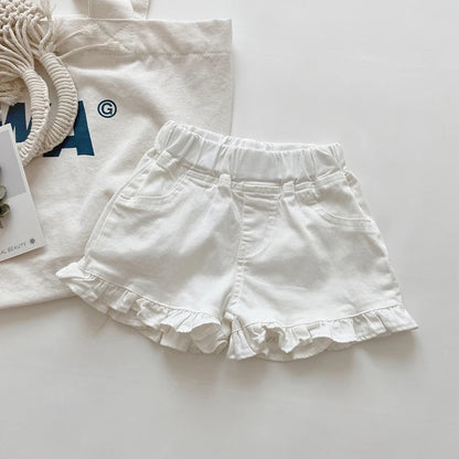 Children’s Ruffle Denim Shorts
