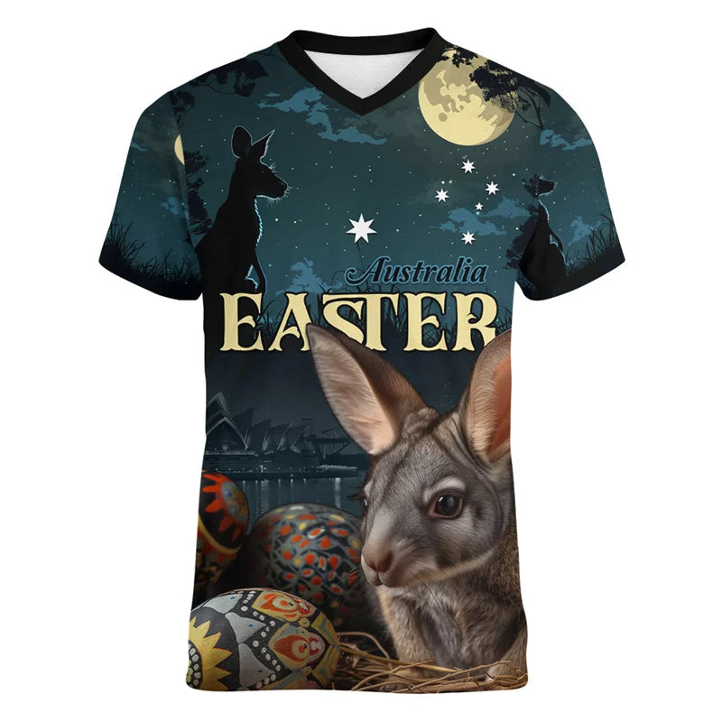 Australia Kangaroo 3D Printed T-Shirt | Unisex Sports Casual Summer Tee